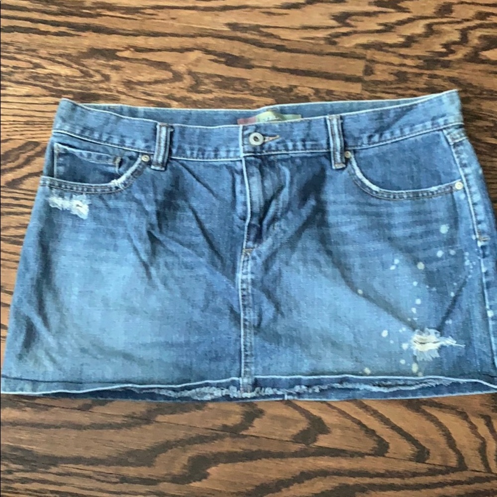 90s vintage old baby denim skirt